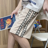XZ304A-1-DK55P35新品宽松男士短裤潮牌时尚织带运动裤休闲，男装休闲裤，星座304A