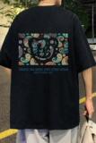 T699FP26新款纯棉宽松休闲圆领短袖T恤男民族风印花薄款透气体恤，男装T恤，星座304A