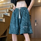 迷彩花纹短裤男生夏季美式高街设计感小众运动透气高级感五分裤子，男装休闲裤，星座304A