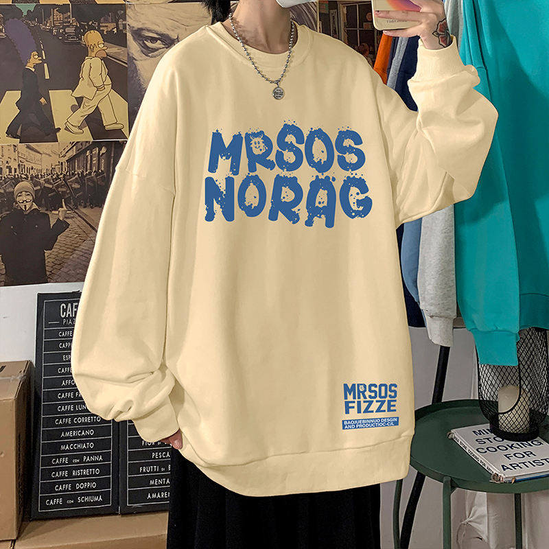 W513P35新款卫衣男宽松圆领长袖上衣服休闲打底衫,男装卫衣,星座304A