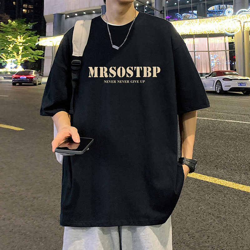 T716CP26夏季短袖t恤纯棉运动潮牌圆领体恤玫瑰印花薄款透气半袖,男装T恤,星座304A
