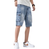 XZ304B-2-KZ705AAP50新款牛仔短裤中裤五分裤潮流万件大货，男装牛仔裤，星座304A