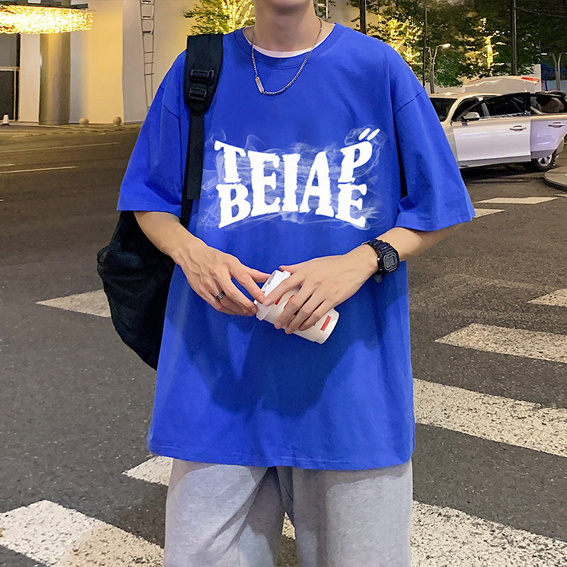T663FP26新款高街上衣纯棉短袖t恤男休闲半袖情侣装休闲,男装T恤,星座304A