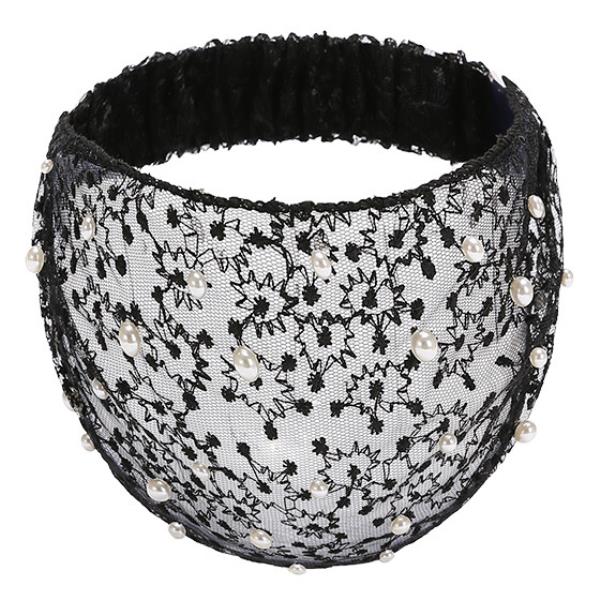 压发蕾丝仿珍珠宽边日韩