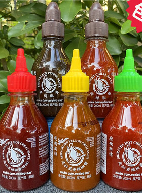 Sriracha Hot Chilli Sauce泰国飞鹅是拉差辣椒调味甜辣酱胡椒酱