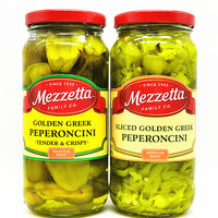 Mezzetta Golden Greek Pepperoncini Golden pickled chili peppers of the same style as Merita Papa John thumbnail 6