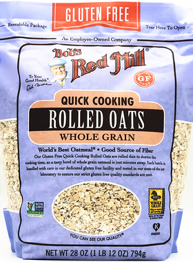 Bob's Red Mill Quick Cooking Rolled Oats鲍勃红磨坊快熟燕麦片