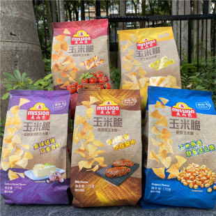 Mission Corn Chips麦西恩芝士蒜香黄油脆片番茄烧烤玉米脆片