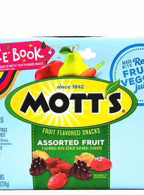 美国摩特什锦水果味软糖无脂辅食零食Motts Assorted Fruit Snack