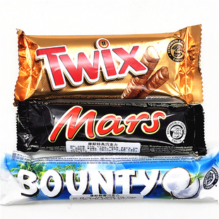 Mars Twix Bounty欧洲进口椰蓉焦糖巧克力经典混合巧克力制品