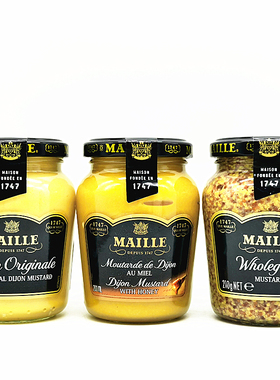 法国魅雅第戎 蜂蜜 粗粒芥末籽大藏芥末酱Maille Dijon Mustard