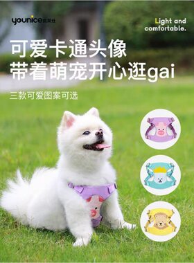 优莱仕狗狗卡通胸背牵引绳柔软舒适小型犬遛狗绳现货批发宠物用品