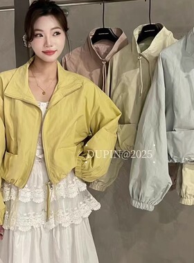特价独品36351短款风衣夹克衫外套休闲宽松百搭韩版女装春2025潮