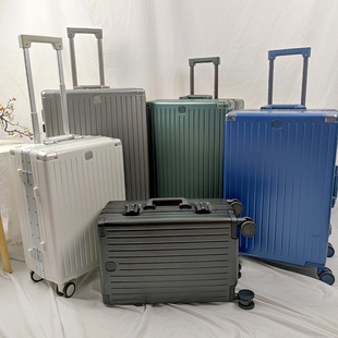 出口外贸万向轮旅行箱26寸铝框行李箱干湿分离20寸登机密码箱男女