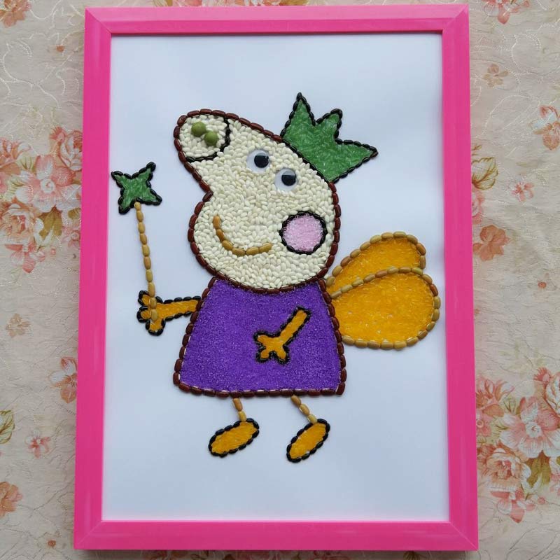 Puzzle children manual Whole grains diy Bean paste kindergarten Material package originality Novel Piggyin the Toy/Childs/Puzzle/Building block/Model , Handmade/Creative DIY , Paste hand creative class  category - from Buy2taobao.com to provide professional Taobao agent buy service