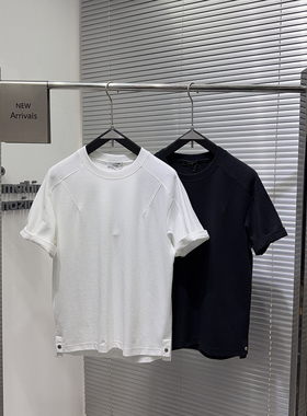 EXO夏季新款男士短袖T恤美式潮流立体痞帅裁剪半袖打底衫上衣潮t