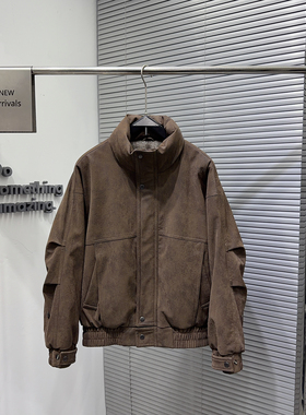 正品座山雕男士2025冬季新款立领pu皮宽松休闲保暖痞帅飞行外套男