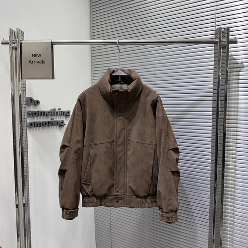 正品座山雕男士2025冬季新款立领pu皮宽松休闲保暖痞帅飞行外套男