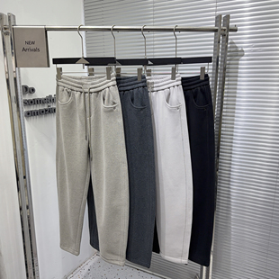 乾尚冬季高质感软糯摇粒绒加厚加绒休闲裤男士运动裤宽松直筒裤子