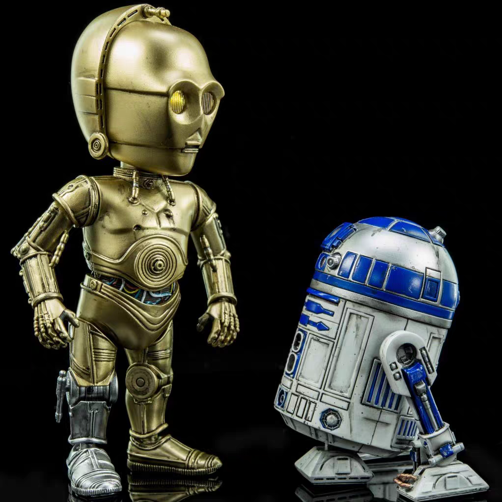 HEROCROSS STARWARS星球大战玩具R2D2&C3PO合金可动正版手办潮玩