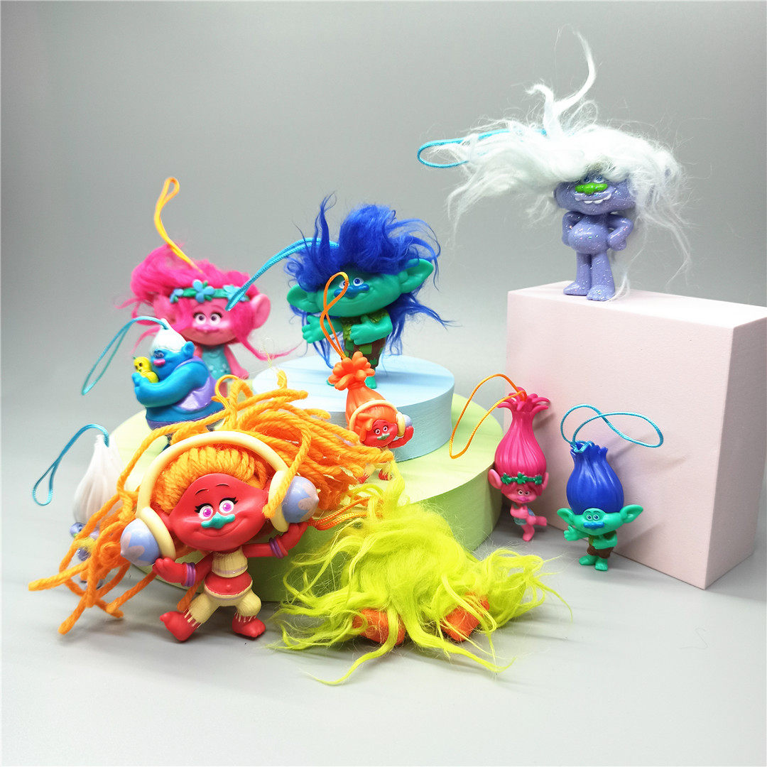 [满39元包邮]魔发精灵trolls丑娃巨魔娃娃玩偶手办模型摆件小挂件