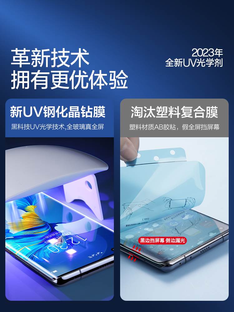 闪魔适用华为P60Pro钢化膜TD Tech M40鼎桥M4O荣耀90/Magic3至臻版Mate50RS保时捷Mata40Por+E手机贴莫pr0十