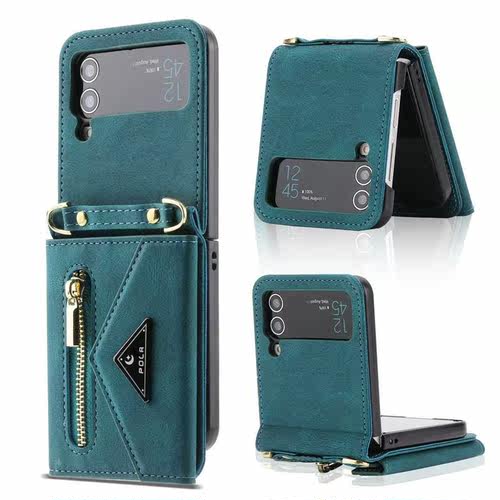 适用三星Samsung Z Flip4 Case wallet cover card slot保护壳潮