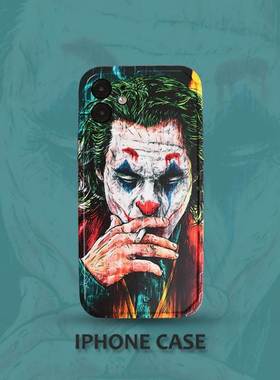 Smoking joker iPhone13pro max case 11XR man casing适用苹果12 13mini手机壳软壳小丑ip14promax