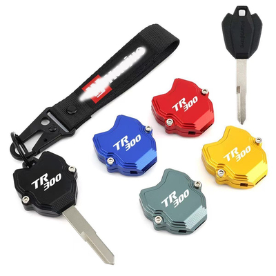 适用新款豪爵TR300 TR300plus改装铝合金钥匙壳套电门锁匙盖配件