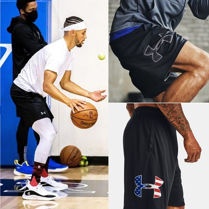 安德玛速干透气宽松短裤跑步运动