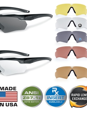 美国ESS Crossbow十字弓战术防弹墨镜护目镜男士户外太阳射击眼镜