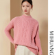 女加厚纯羊绒毛衣打底衫 5针加厚 羊绒衫 半高领中长款 米皇秋冬新款