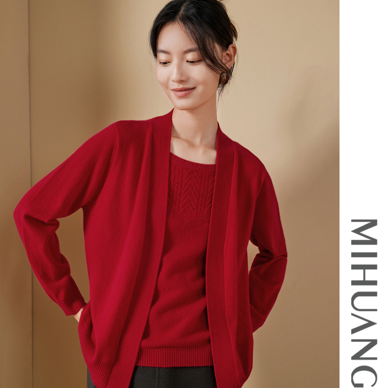 米皇新款长袖休闲羊绒衫