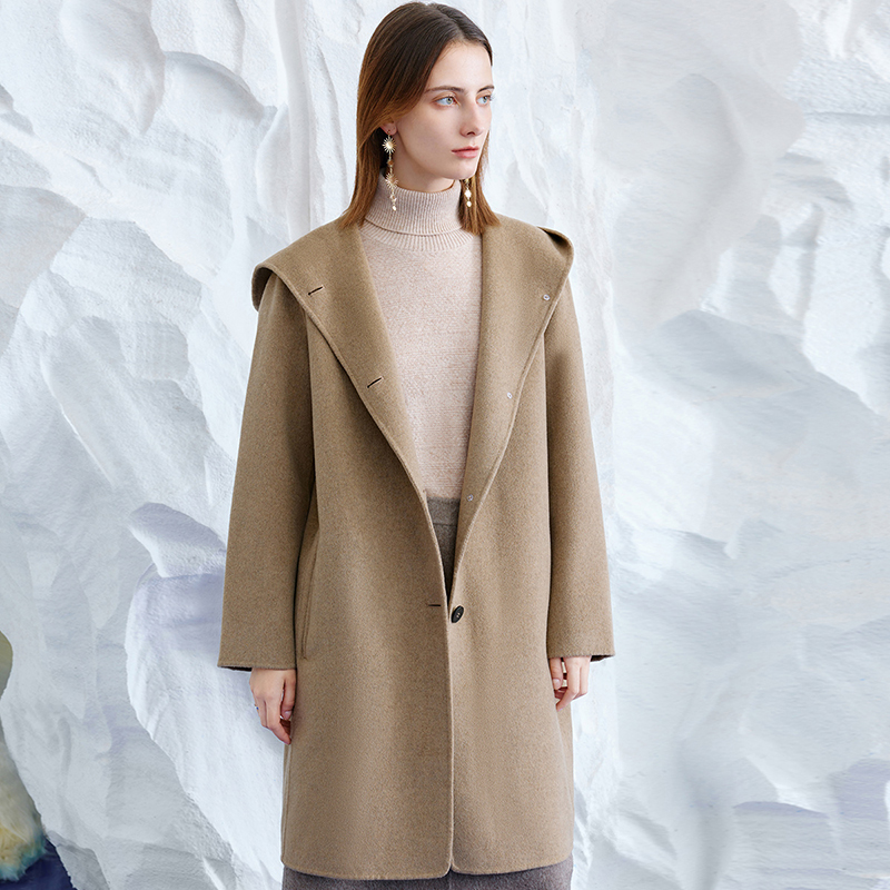 米皇秋冬新款羊绒大衣