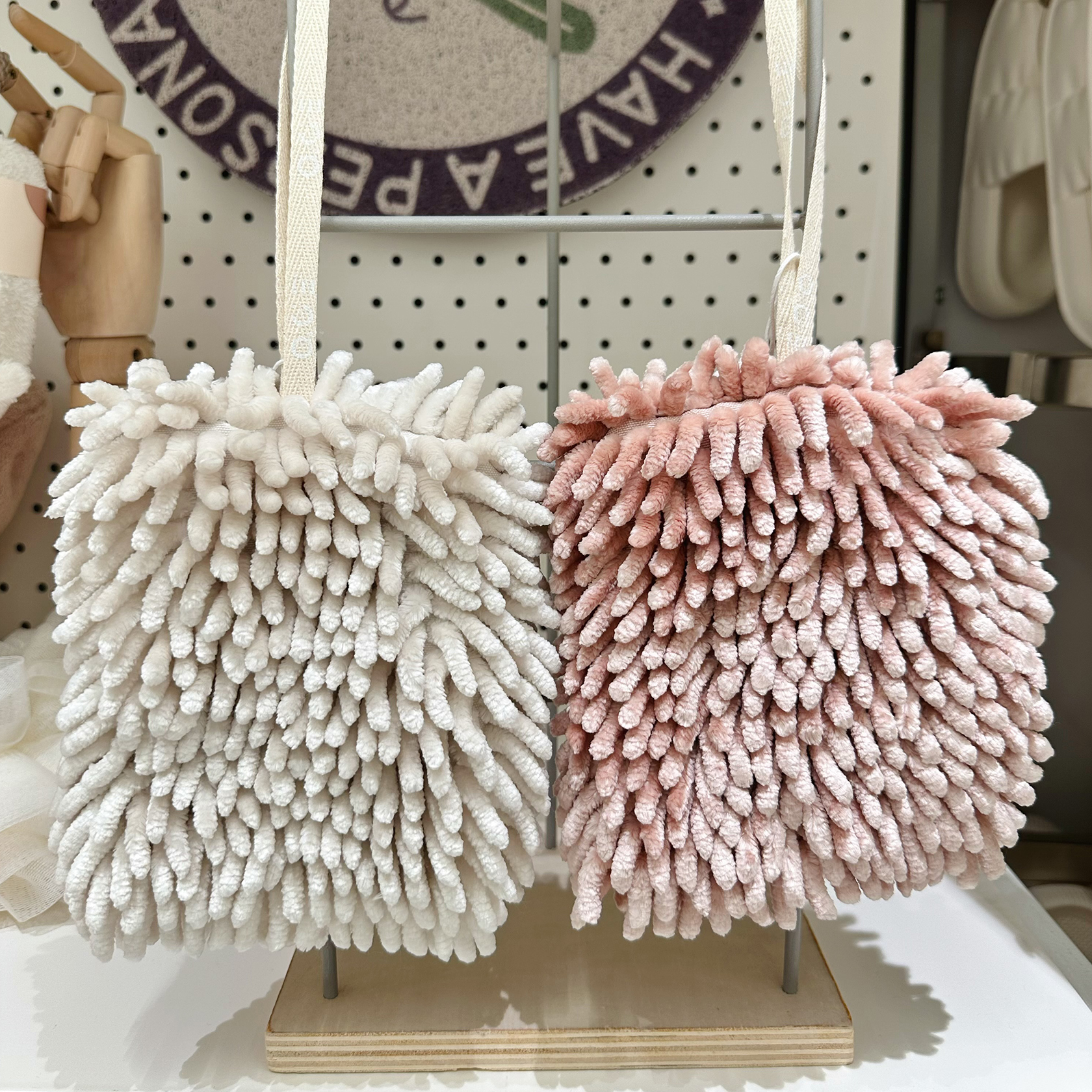 雪尼尔擦手巾挂式吸水擦手球