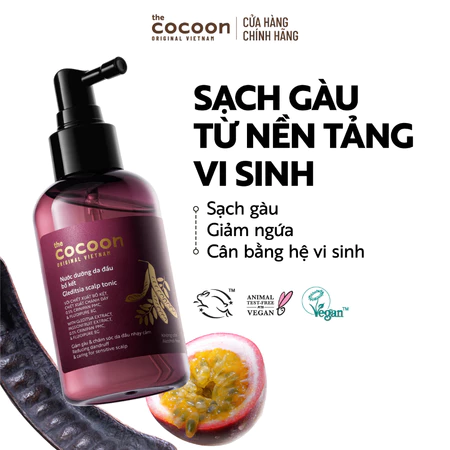 越南代购COCOON皂荚头皮爽肤水呵护敏感头皮140ml