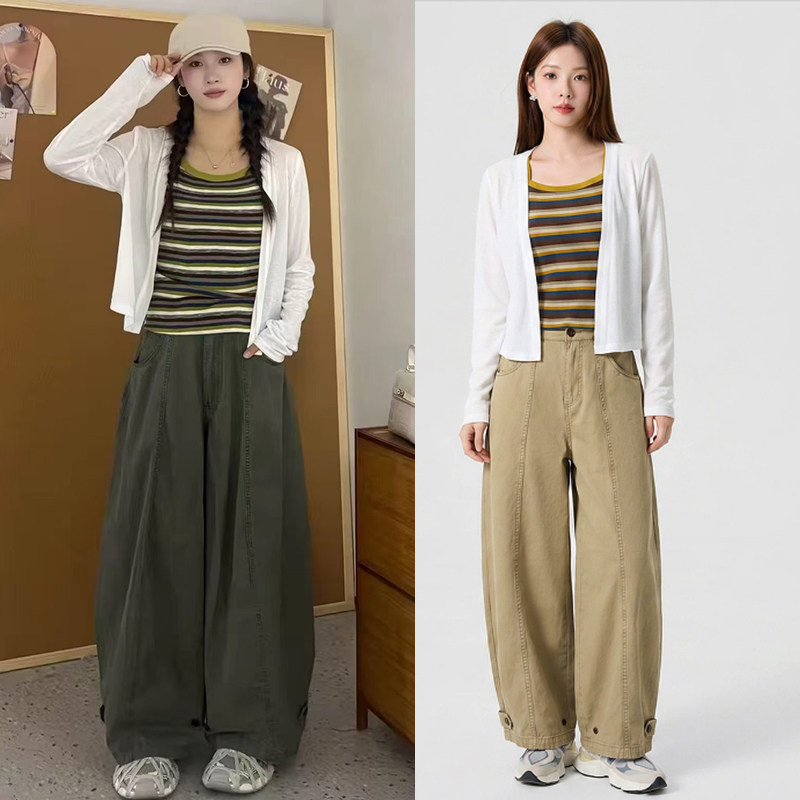 春秋新品复古撞色条纹吊带套装U领遮副乳弹力针织三件套