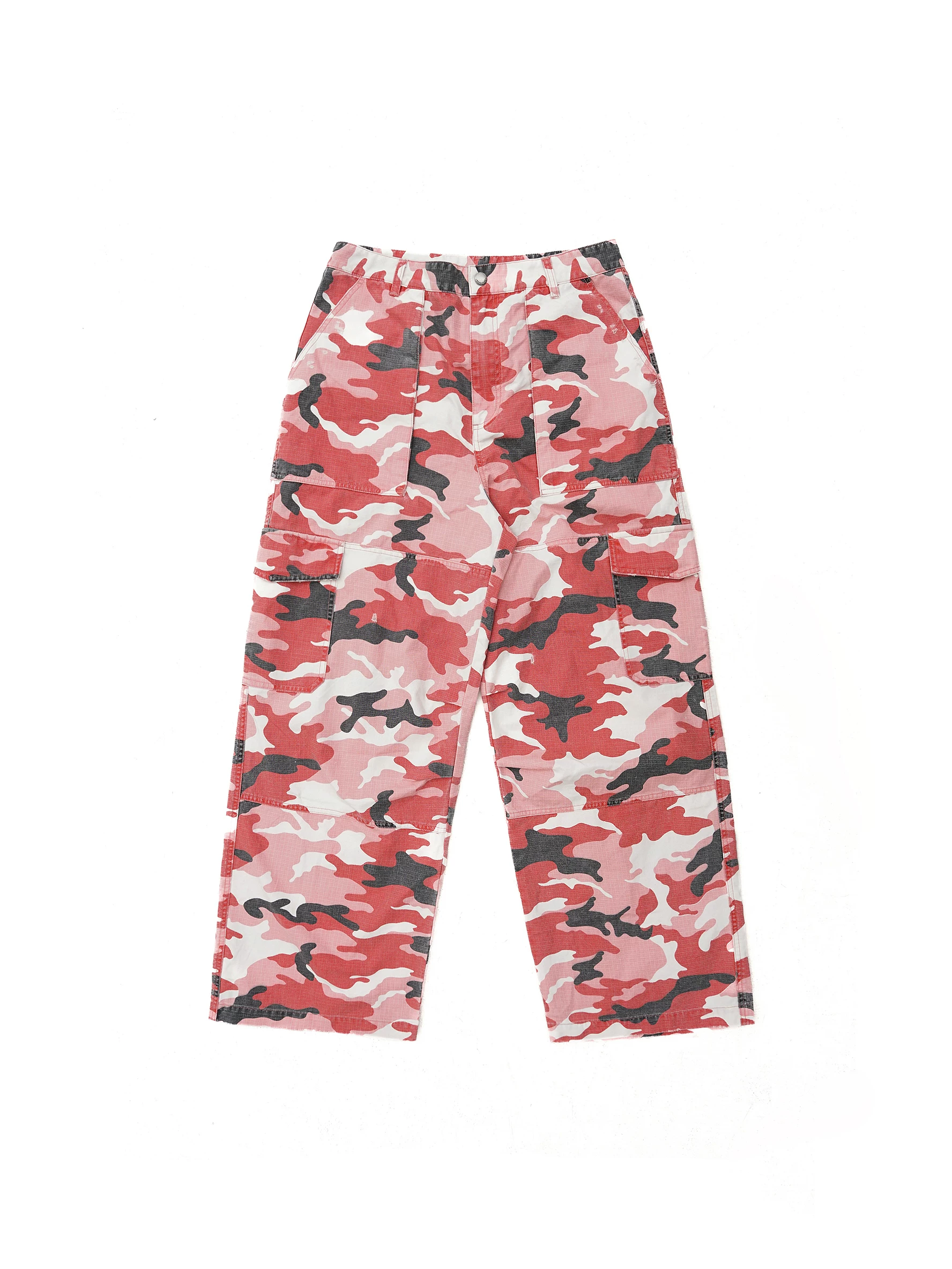 [New Product] MASONPRINCE* Specially Customized Dark Plaid Washed Camouflage Cargo Pants"