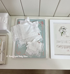 Cupid Baby  格林庄园的山茶少女 # 纯白花边 蕾丝叠层三角发夹