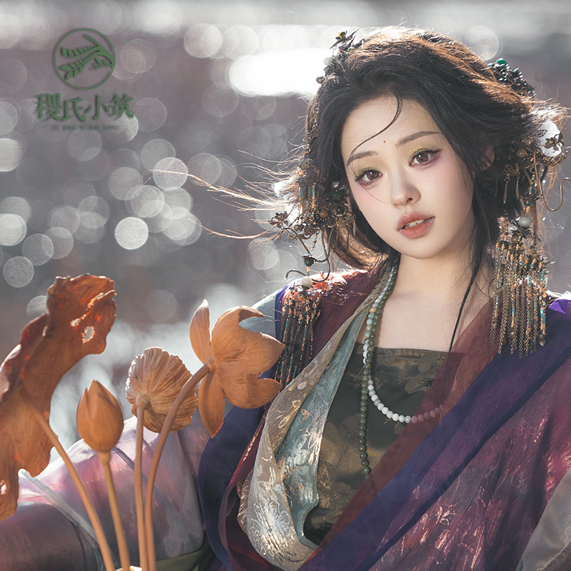 稷氏小筑 惊鸿 古青色古铜色做旧古风汉服发饰古典配饰女