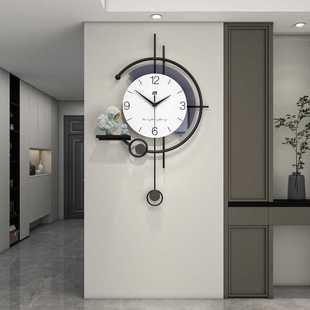现代简约钟表挂钟客厅2024新款 网红大气家用时尚 餐厅创意时钟挂墙