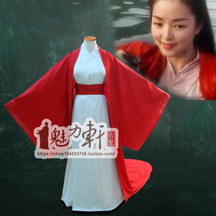 影视古装笑傲江湖东方不败男装古装反串表演服经典表演红色演出服