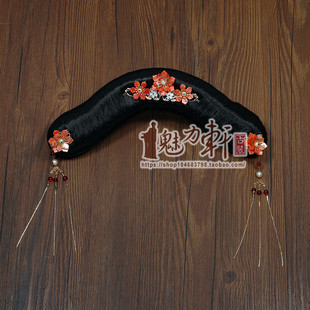 六一儿童节玉兰花点翠旗头儿童成人古装头饰定制清朝格格发饰还珠