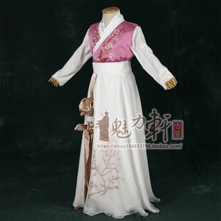 儿童古装演出服小林黛玉红楼梦同款绣花古装仙女优雅气质古装服装