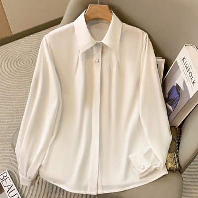 【送运费险】不透白色雪纺衬衫