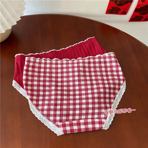 New year's women's underwear at real price is a pure cotton antibacterial scarlet wedding sexy briefs in the year of the tiger