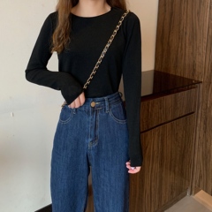 Real price shooting autumn and winter core spun yarn personalized curling sweater half high collar Pullover bottoming sweater for women