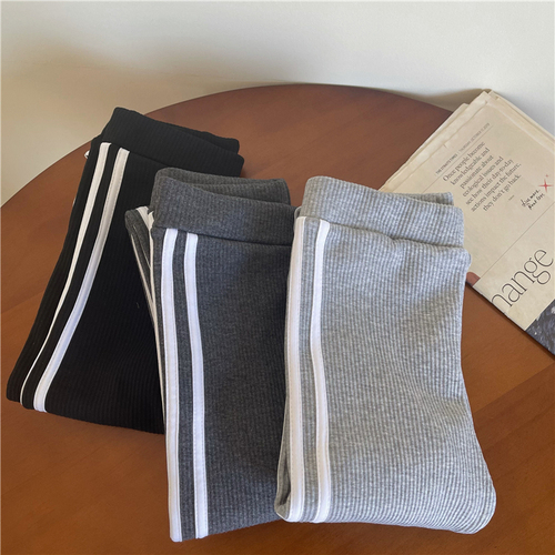 Real price and real shooting bottoms wear Plush warm pants, striped thick autumn pants and thin leggings