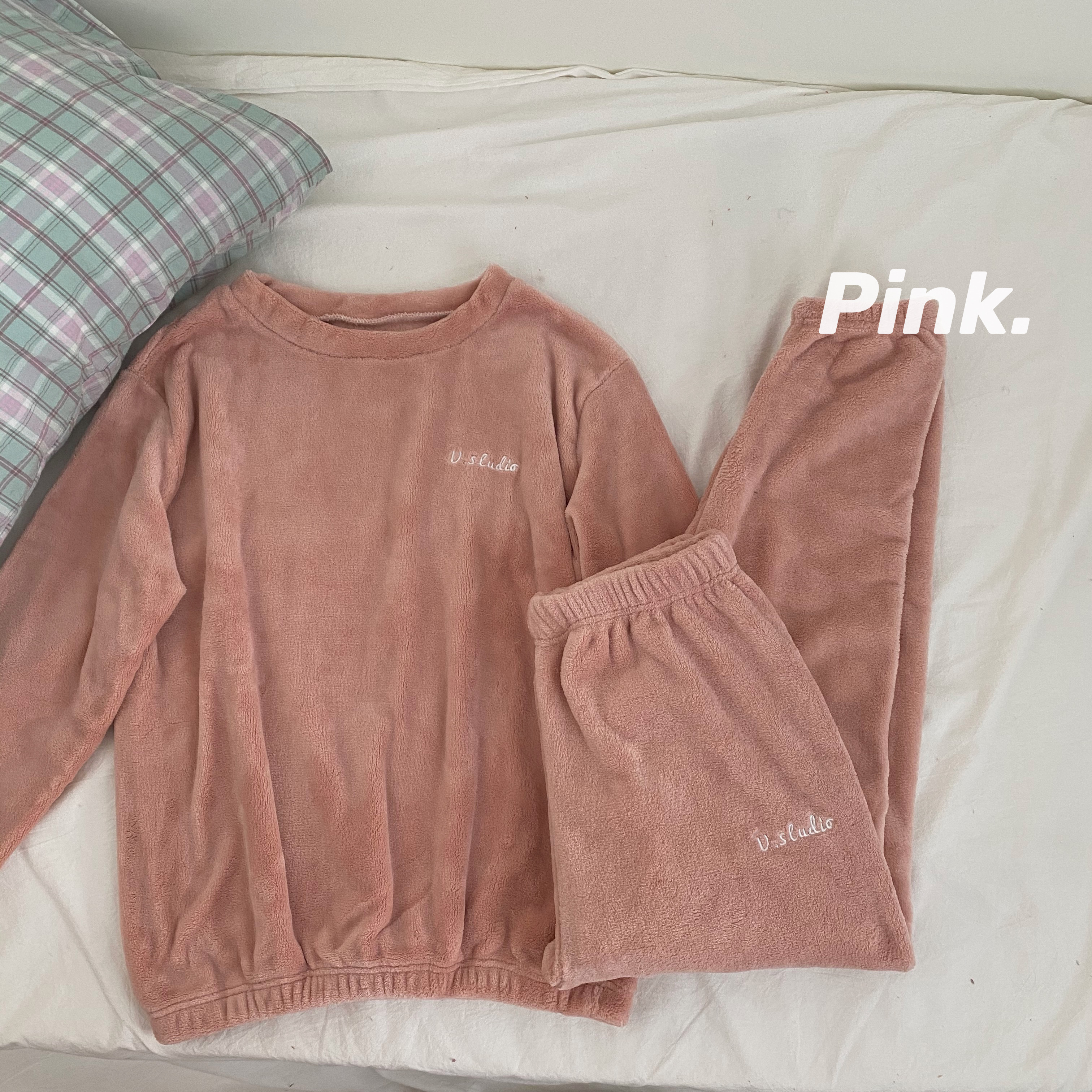 Real price real shot Plush thickening fairy warm pants set casual pajamas two sets + single pants