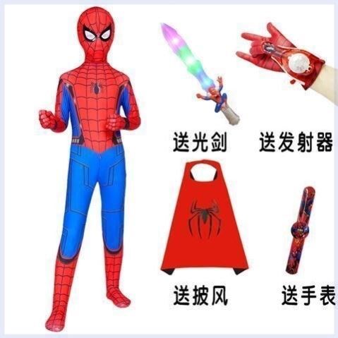 蜘蛛侠紧身衣皮套衣服连体头套